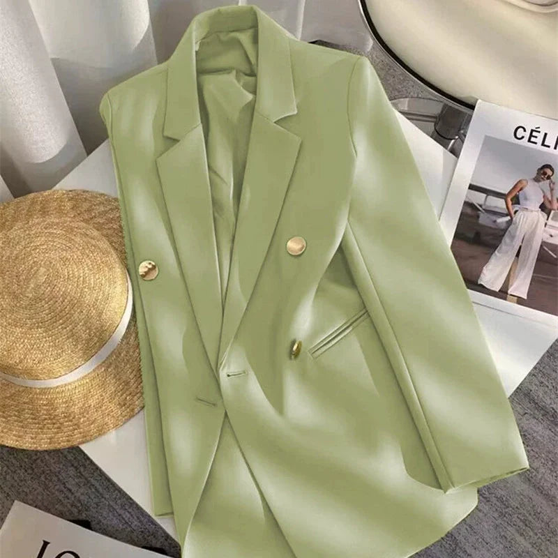 2025 Fashion New Women Suit Coat Elegant Casual Blazer Jacket Spring Autumn Office Ladies Clothing Basic Coat  Female Jacket