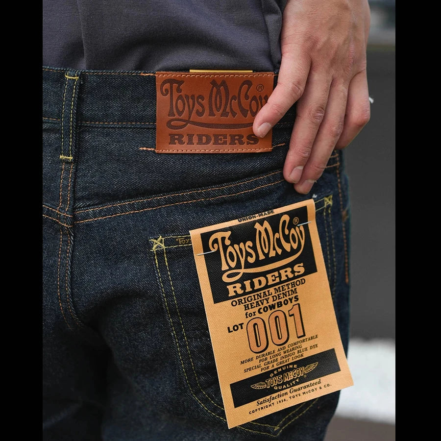 TOYS McCOY LOT 001Z pays tribute to LXX (taxi driver) left twill retro red ear jeans