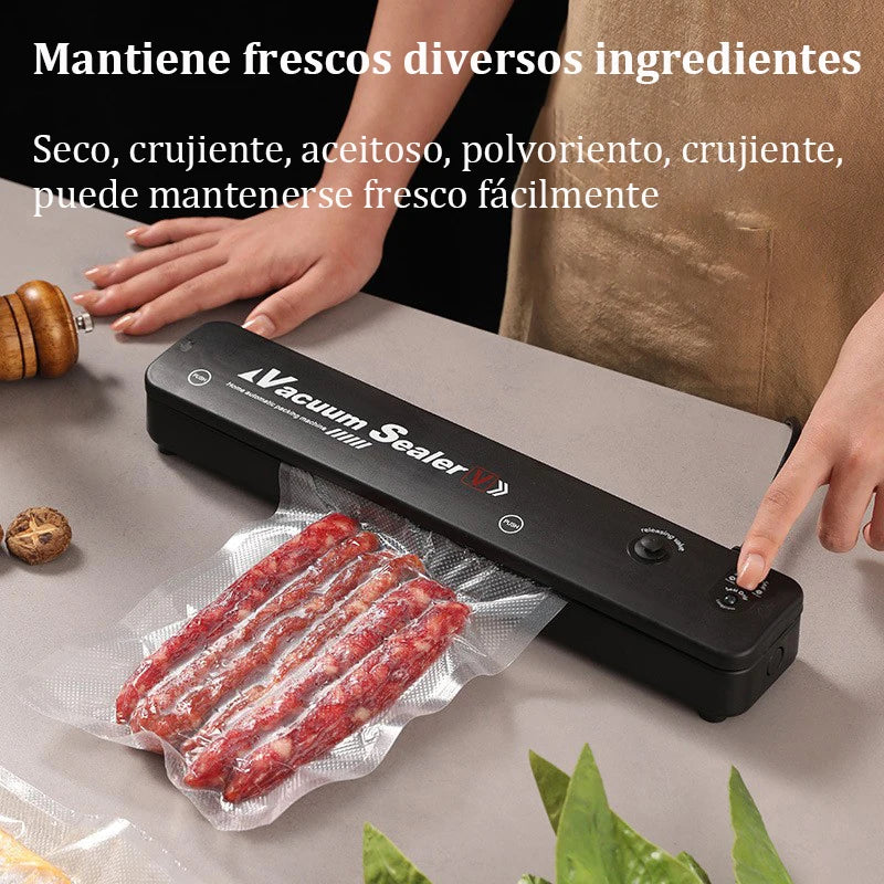 Small Automatic Vacuum Sealing Machine Food Saver Compact Fully Automatic Plastic Sealing for Cooked Food and Food Preservation