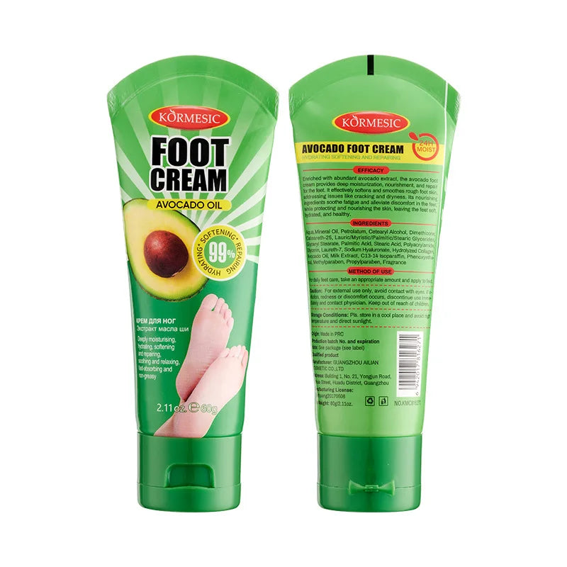 KORMESIC Avocado Hand Foot Cream Moisturizing Nourishing Anti-Wrinkle Hydrating Hands and Feet Skin Care