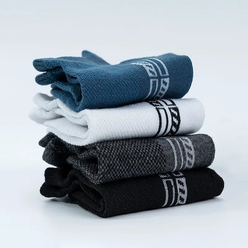 3Pairs Organic Cotton Men Socks Ankle Breathable Mesh Sports Sock Casual Athletic Summer Thin Short Sokken Plus Size EU36-44