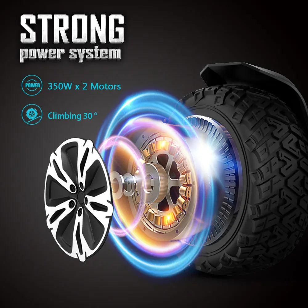 8.5 inch All Terrain Off Road Hoverboard with Bluetooth Speakers and LED Lights, UL2272 Certified Self Balancing Scooter
