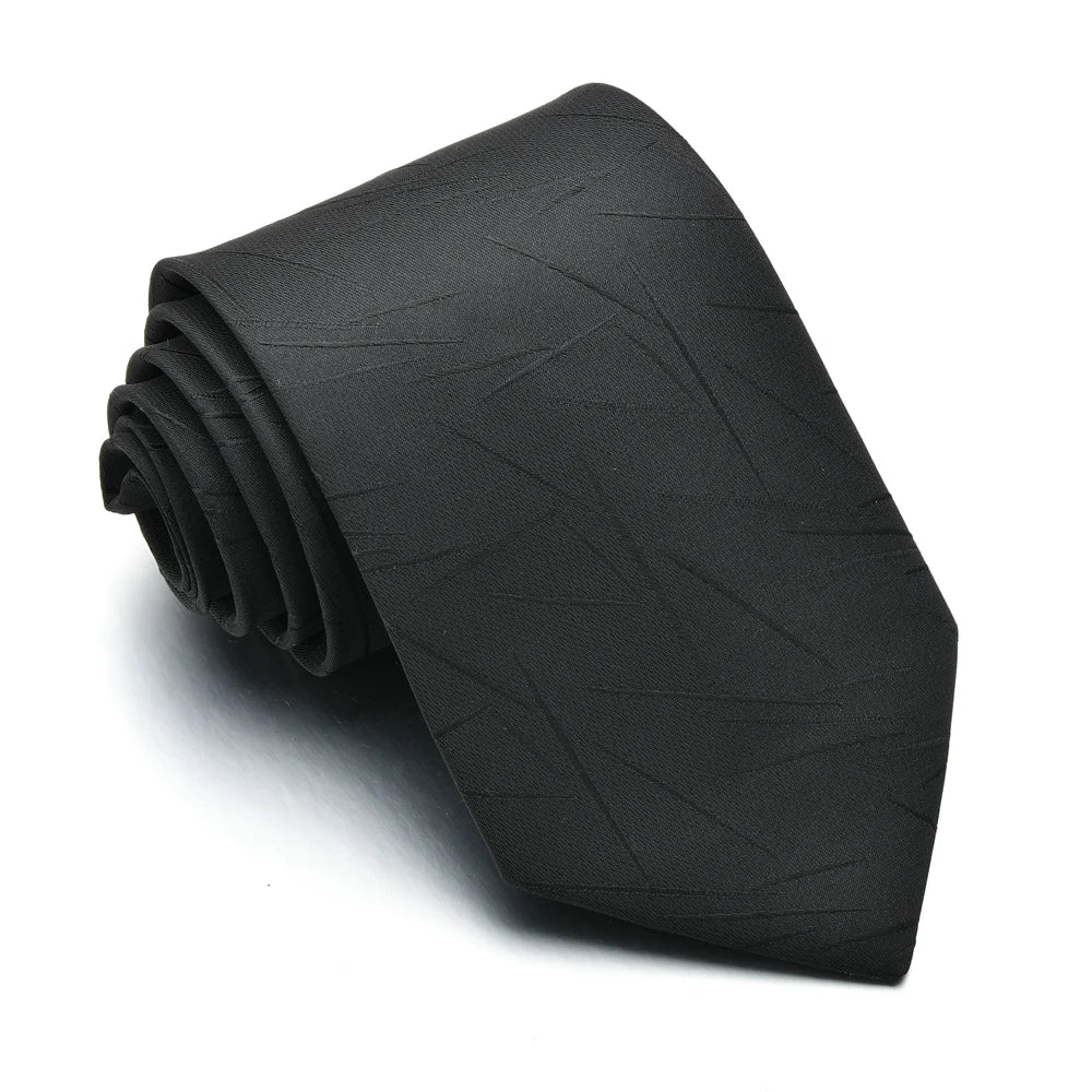 Tie for Men Slim Solid Color Shirt Necktie Polyester Narrow Cravat Royal Blue Black Red Stripe Party Formal Fashion Gift
