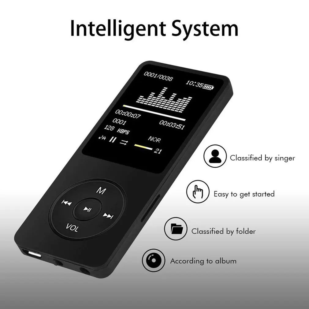 Portable MP3 Player With LCD Screen FM Radio Video Hifi MP4 Player Movies E-books Music Players Built-in Microphone Dropshipping
