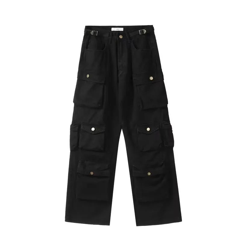TARUXY Multiple Pockets Cargo Pants For Women Loose High Waist Fashion Sweatpants Women's Baggy Streetwear Pant Woman Trousers