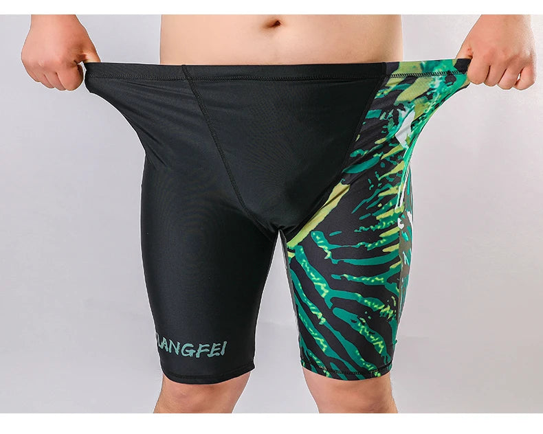 Men swimwear Plus Size Mens Swimming Trunks Sports Swim Wear 135kg Bottoms Hot Spring  Adult Shorts Printing Pants Beach