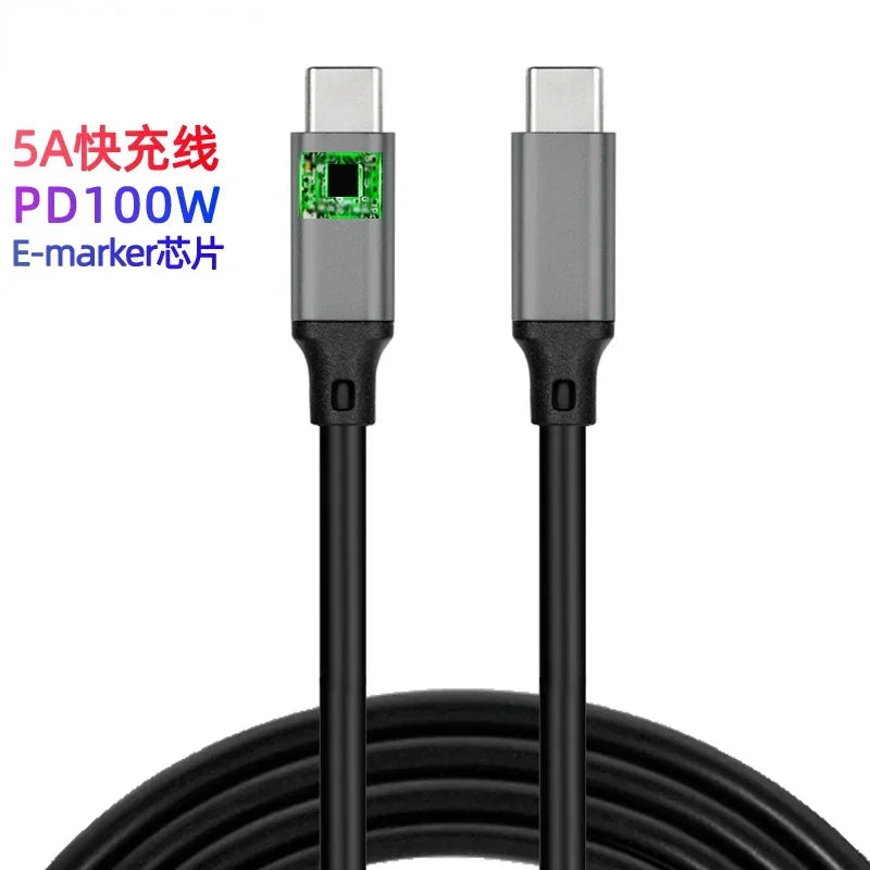Type C 5A PD 100W Fast Charging USB-C Data Cable 20cm/50cm/1/2/3m PD 3.0 High Power Quick Charging for Mobile Phone USB C Type-C
