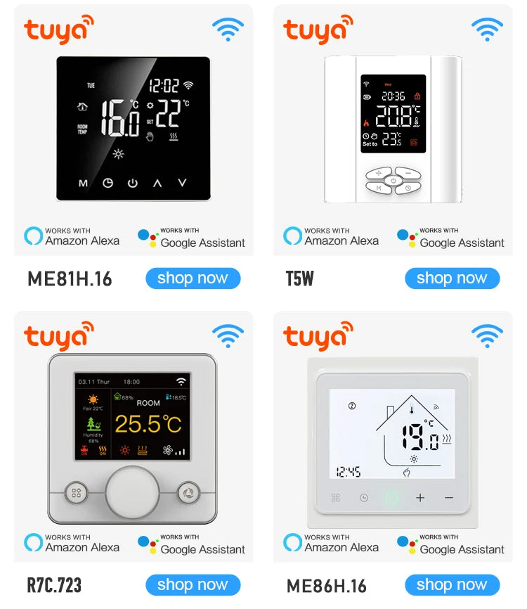 Tuya Smart Wifi Thermostat For Underfloor Heating Warm Floor Thermostat  Floor Heating Controller Temperature Controller Alexa