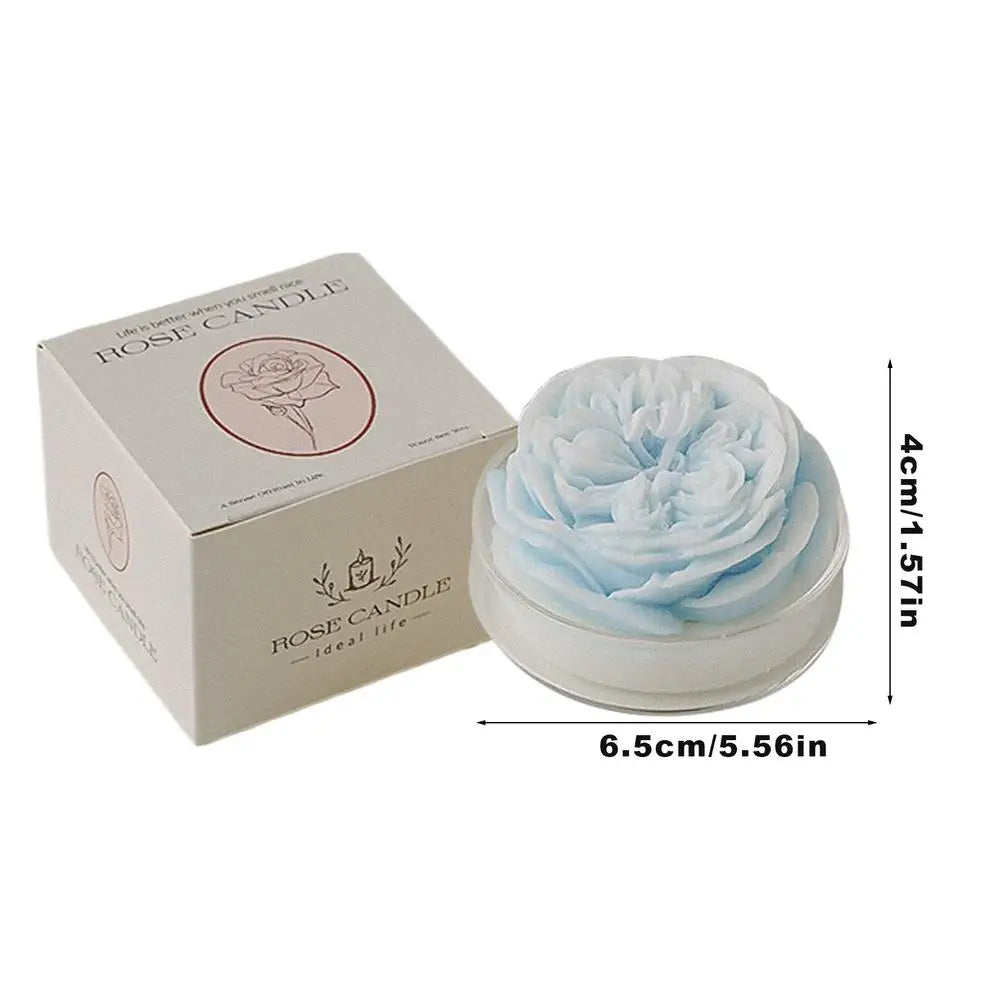 1Pc Beautiful rose Flower Scented Candle Smokeless Low Temperature Soy Wax Aromatherapy Candles Ornament Home Decoration Gifts