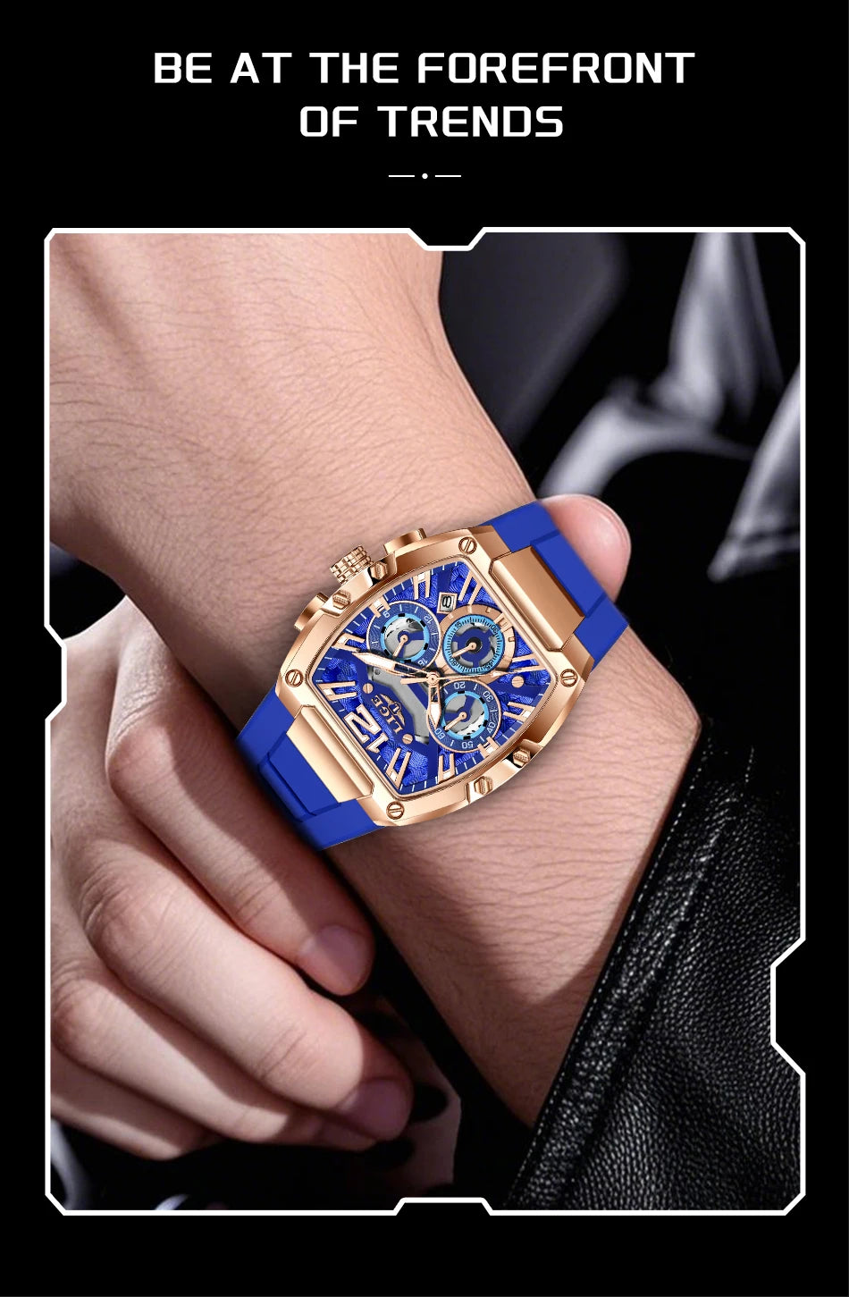 LIGE Original Brand Fashion Mens Watches Sport Military Chronograph Calendar Silicone Strap Quartz Wristwatch Relogio Masculino
