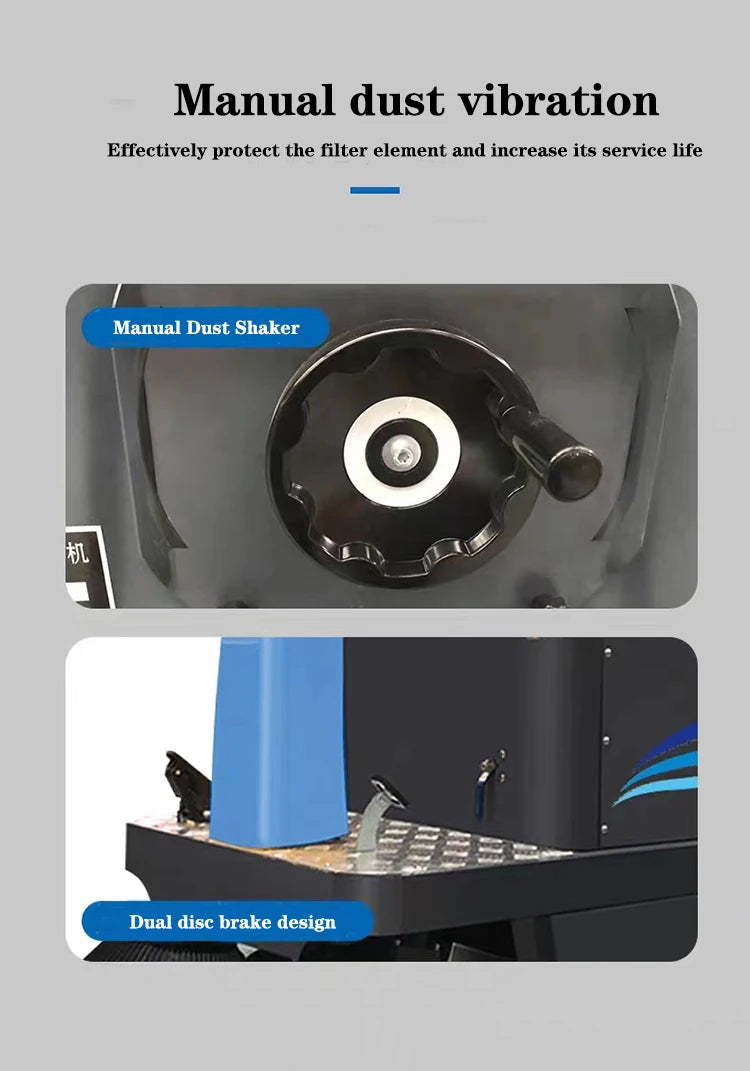 CleanHorse X2 Industrial Automatic Vacuum Drive Auto Floor Sweeper Machine Ride on Electric Street Road Sweeper