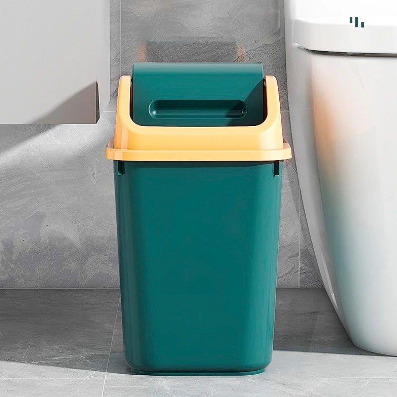 Trash can household bathroom toilet kitchen living room with cover bedroom large capacity shaking cover storage bucket