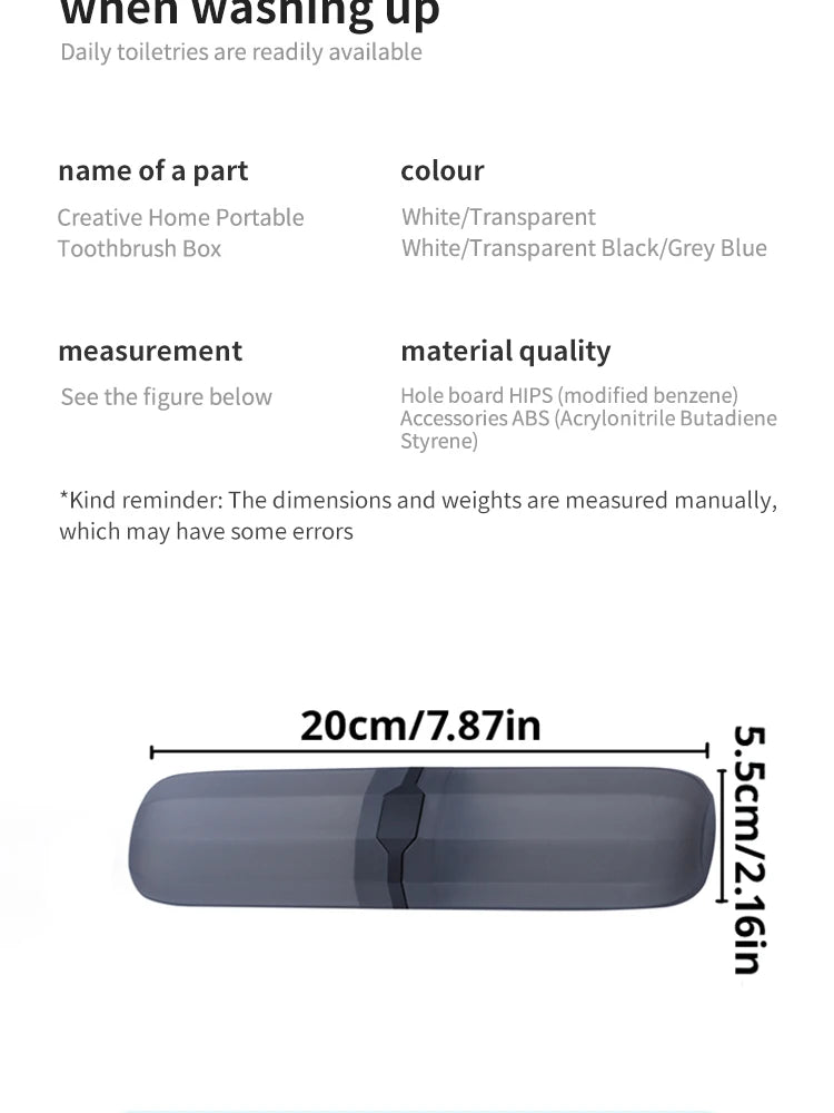 1/4pc Portable Toothbrush Cover Storage Box Daily Outdoors Travel Hiking Camping Toothbrush Holder Case Box Bathroom Accessories
