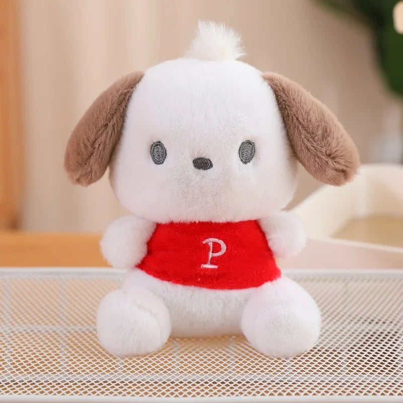 13cm Dog Plush Keychain Cute Stuffed  Plushies Backpack Pendant Kawaii Cartoon Valentine's Day Girl Gifts