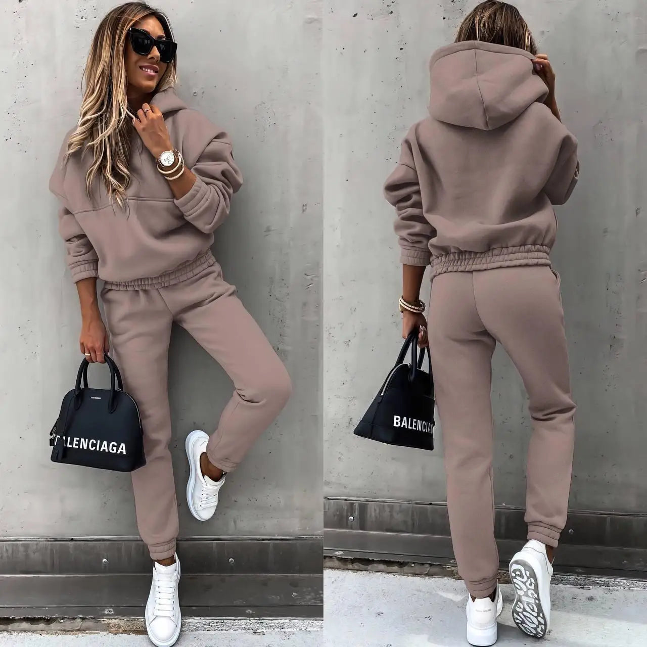Autumn Winter Casual Sweatshirt Sports Outfits Women Fashion Long Sleeve Hooded Tops And Pants Two Piece Sets Women's Loose Suit