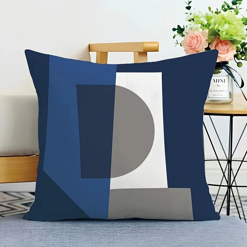 Home Decor Abstract Geometric Pattern Digital Printing Pattern Cushion Cover For Sofa Bedroom Car Pillow Cover