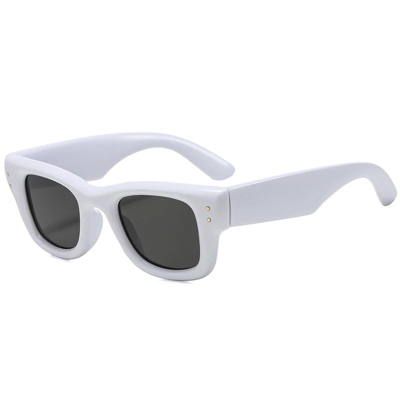 Fashion Vintage Square Rice Nail Women's Sunglasses Classic Punk Men Sunglass Outdoor Driving Travel Eyewear Female UV400 Lentes
