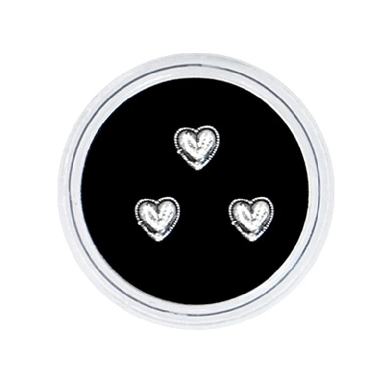 3pcs/Box Dental Tooth Gems Teeth Crystal Ornament Metal Tooth Gems Various Shape Beauty Oral Decorations