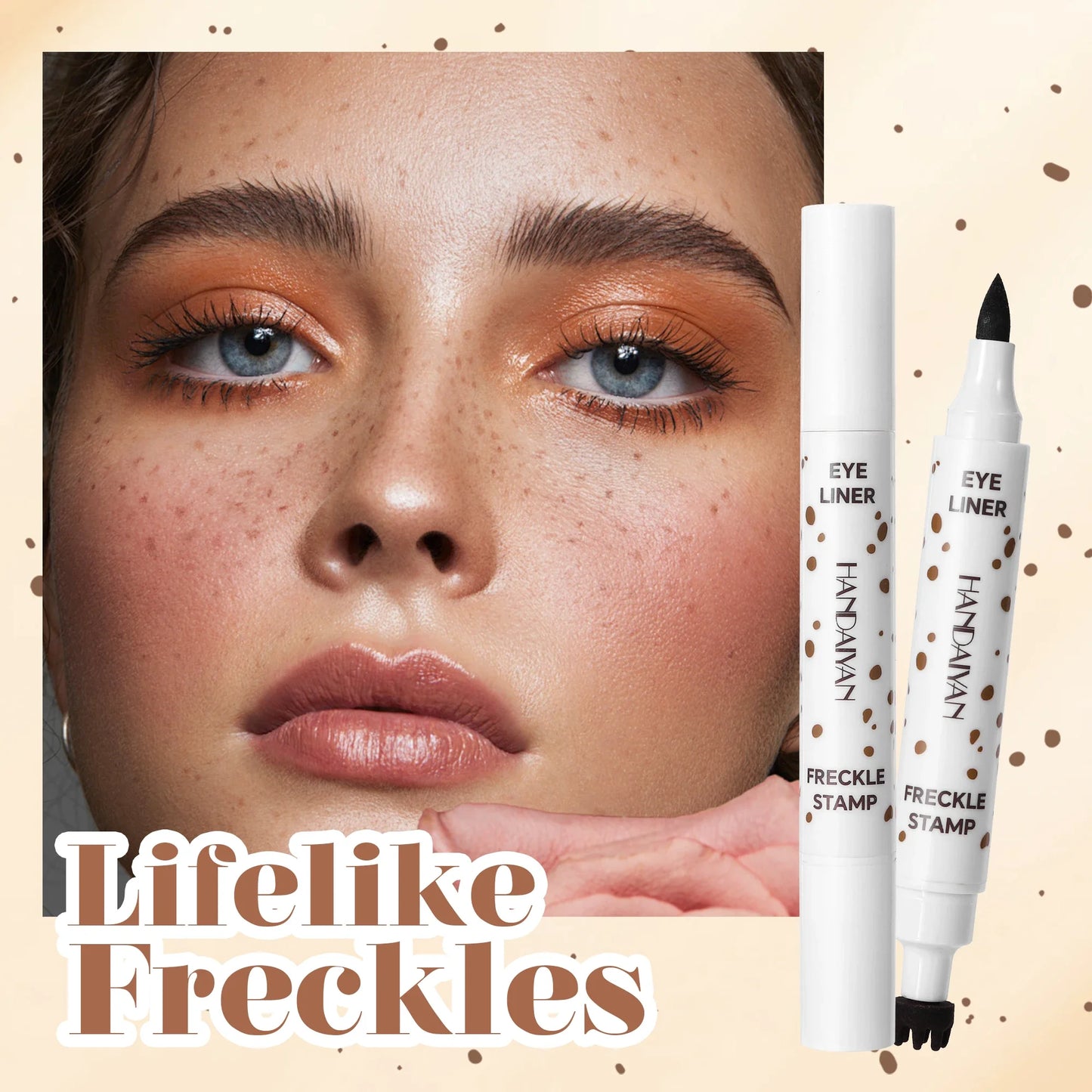 Double Head Concealer Pen Waterproof Long Lasting Freckle Stamp Eyeliner Quick Dry Natural Cover Pencil Life Like Makeup