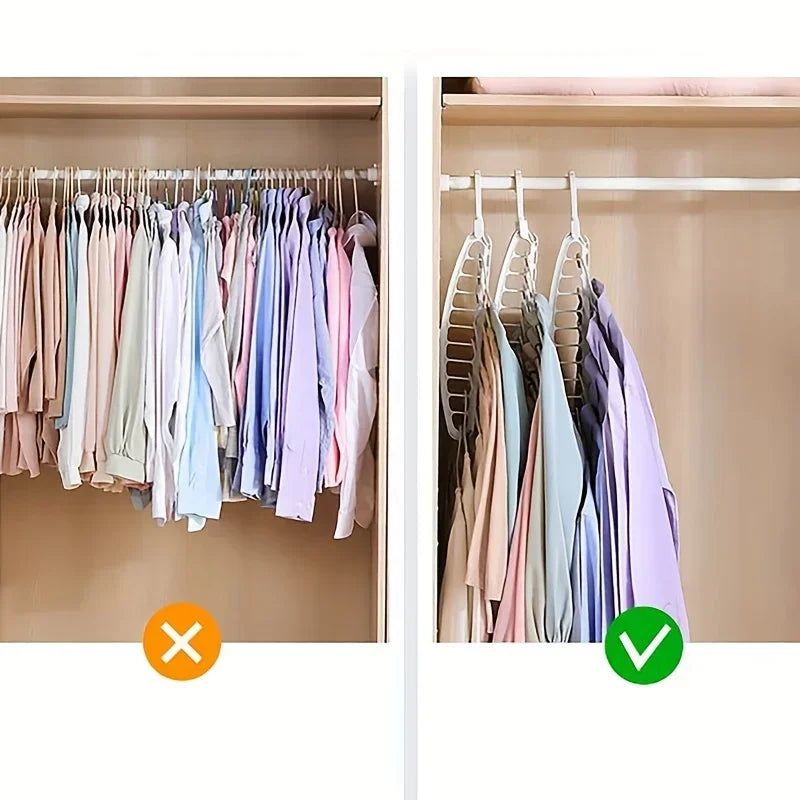 Rotating clothes hanger for both horizontal and vertical use,multifunctional clothes hanger,for household clothes drying storage