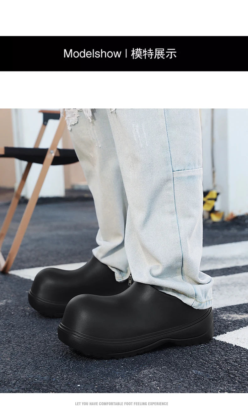 Slippers for men, spring trendsetters, height increasing thick soled big toe shoes, stylish men, summer outerwear, casual fashio