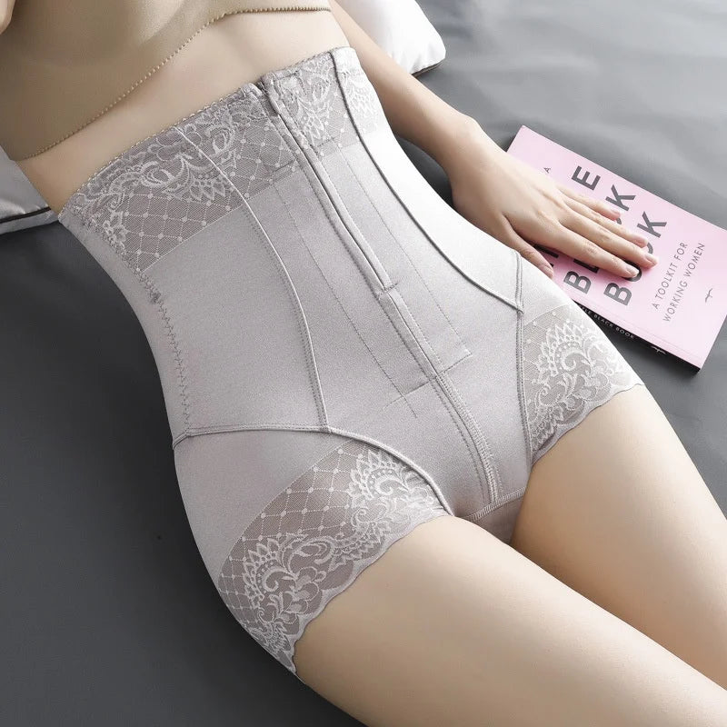 New Tummy Control Panties Women Zipper Body Shaper High Waist Shaper Pants Seamless Shapewear Postpartum Panties