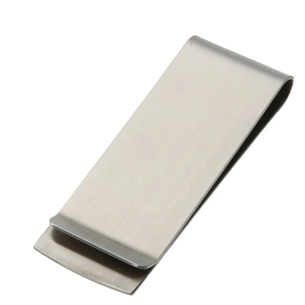 1-5pcs Stainless Steel Metal Money Clip Creative Banknote Clip Belt Clip Personality Bookmark Clips Wallet Ticket Folder