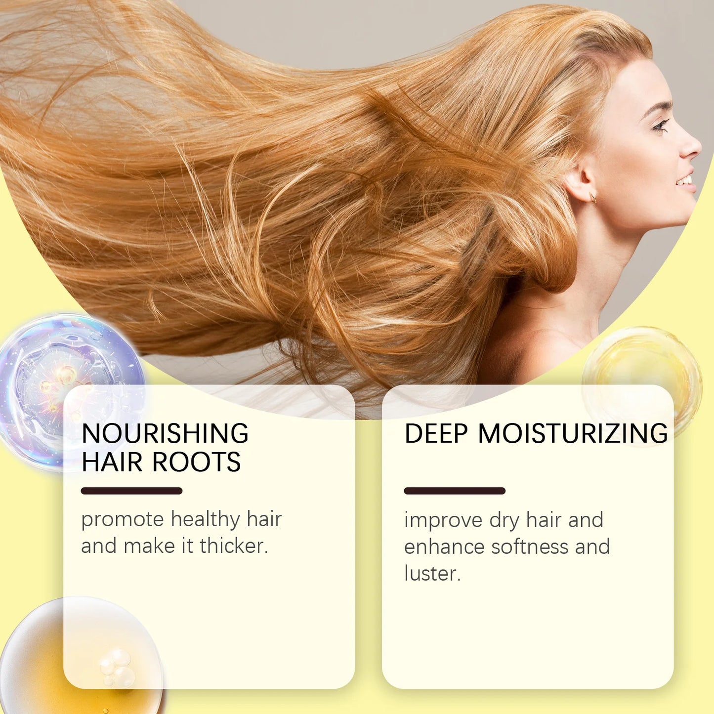 Hoegoa 80ml Nourishing Hair Care Essential Oil spray Soften and Nourish Hair, Moisturize, Improve Dry Scalding Dyeing Care spray