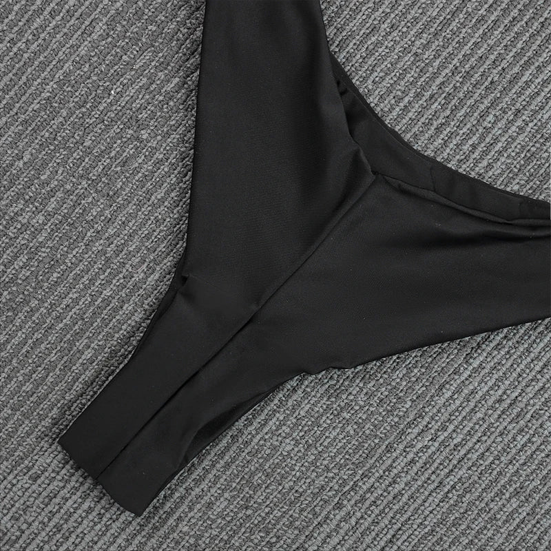 Push Up Swimwear Women Swimsuits 2025 Sexy Brazilian Bikini Set Thong Micro Biquini Female Bathing Suit Solid Beachwear