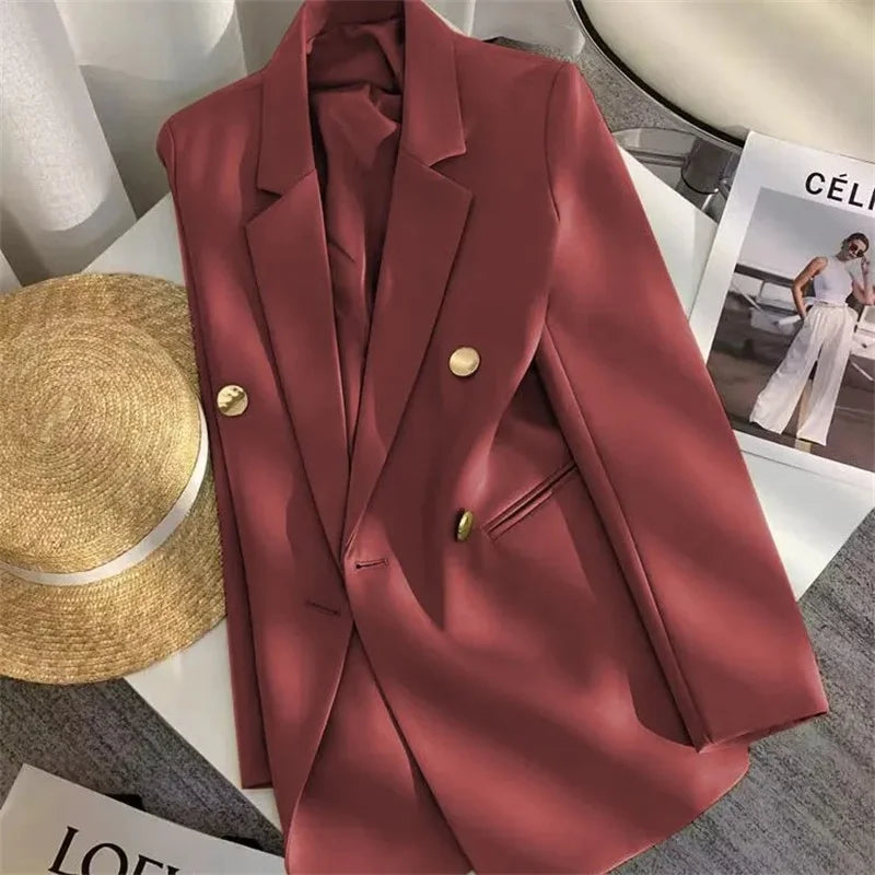 2025 Fashion New Women Suit Coat Elegant Casual Blazer Jacket Spring Autumn Office Ladies Clothing Basic Coat  Female Jacket