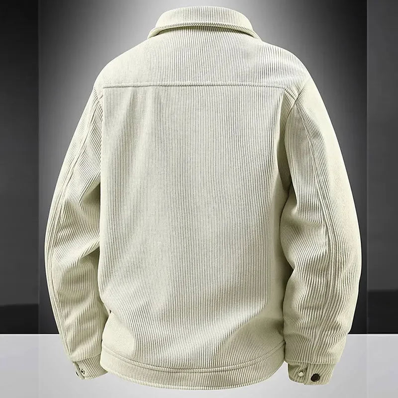 Plus Size 8XL Men Autumn Jacket Cotton Padded Corduroy Coat Male Big Large Loose Fit Business Korean Elegant Work Casual Outwear