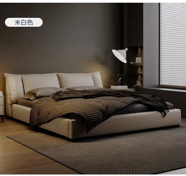 Luxury Modern Bed Sofa Frame Floor Sleeping Platform Bedroom Massage Bed Leather Safe Letto Matrimoniale Lounge Suite Furniture