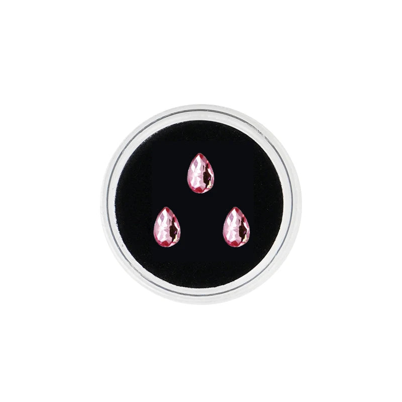 3pcs/Box Dental Tooth Gems Teeth Crystal Ornament Metal Tooth Gems Various Shape Beauty Oral Decorations