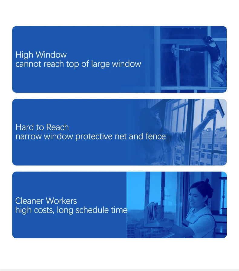 Robotic Window Cleaner Washing Windows Robot with Spray ,Two Water Tank,Spin Mop,5600Pa,Remote control, Home Robot Washer Glass