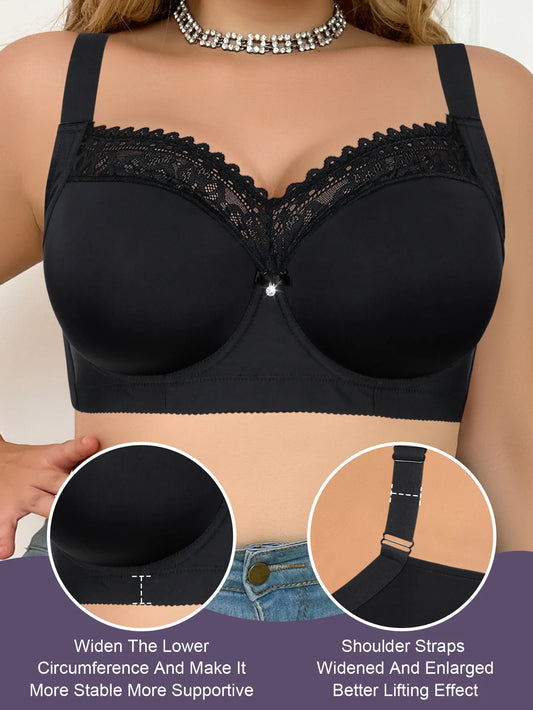 Plus-Size Sexy Bra for Women Smooth full-coverage design Comfortable lace push-up style Perfect for curvy women Plus-size linger