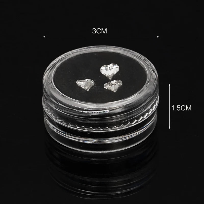 3pcs/Box Dental Tooth Gems Teeth Crystal Ornament Metal Tooth Gems Various Shape Beauty Oral Decorations