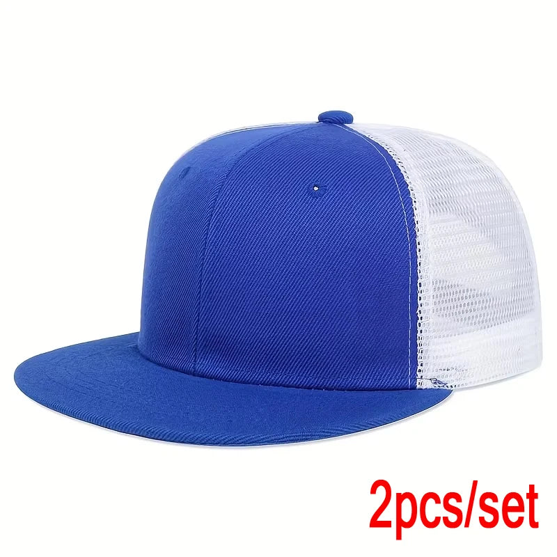 Fashion Baseball Cap Blank Mesh Camouflage Solid Color Hip Hop Hat Outdoor Sports Visor Snapback Hats Trucker Caps