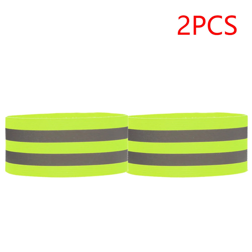 Reflective Bands&Vest Elastic Armband Wristband Ankle Leg Straps Safety Reflector Tape Straps for Night Walking Cycling Running