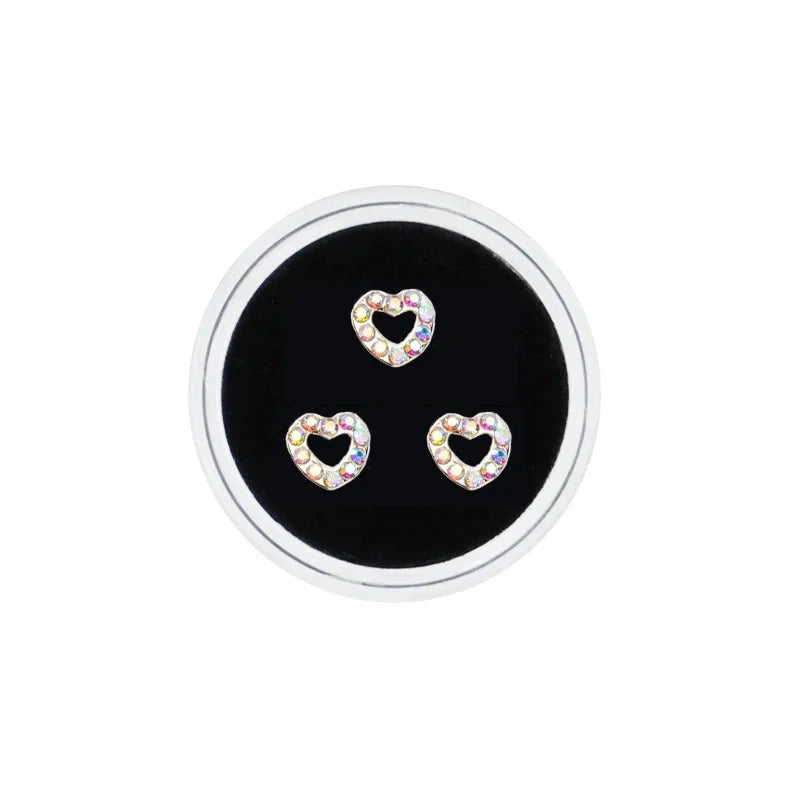 3pcs/Box Dental Tooth Gems Teeth Crystal Ornament Metal Tooth Gems Various Shape Beauty Oral Decorations