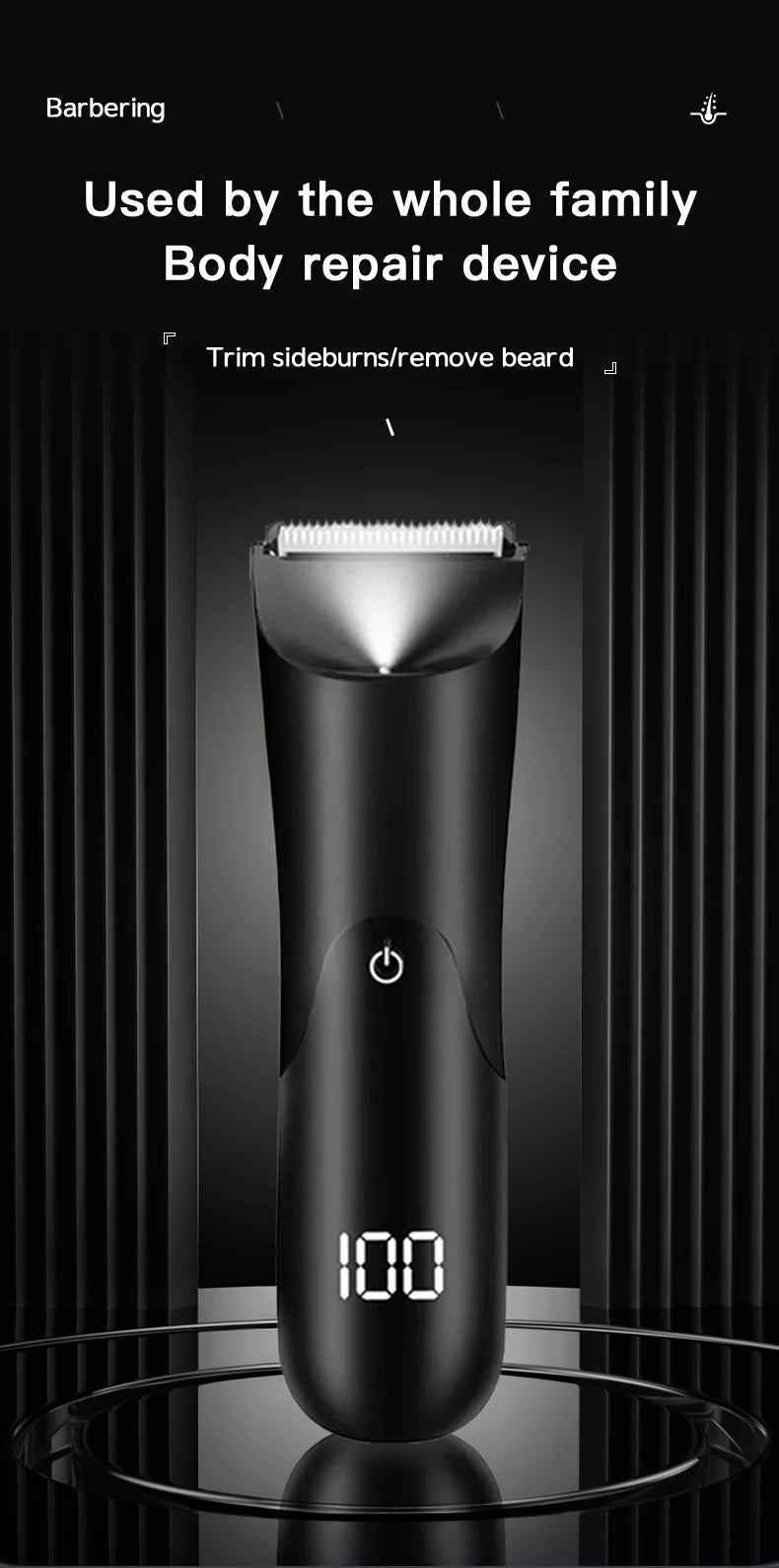 Mens Body Hair Trimmer for Men Balls Women Lady Shaver Hair Removal Bikini Trimmer Groin & Body Shaver Groomer Arm Beard Razor