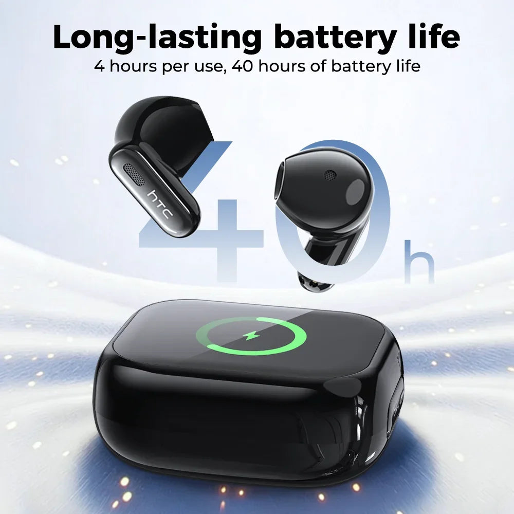 New 2026 HTC NE68 Bluetooth 6.0 Wireless Headphones AI Translation Earphones Long Battery Life Upgrade Free Translator APP