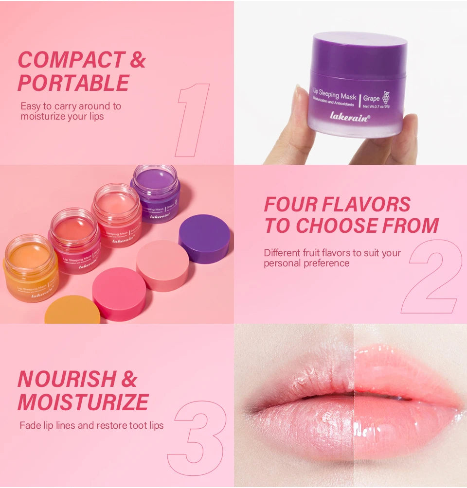 Lip Sleeping Mask Nourishing Overnight Lip Treatment Vitamin C Moisturizer Butter Hydrating Dry Flaky Lips Skin Care