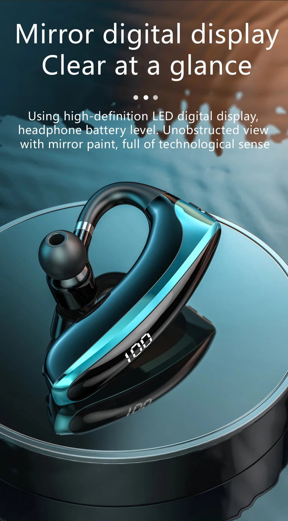 Wireless Bluetooth Headphones With Microphon Earphone ENC Noise Cancelling Handsfree Talking Headset Busines Auriculares Driving