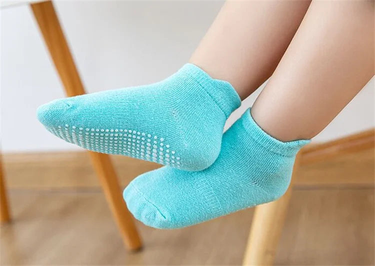 6Pairs/Lot 0-7Years Kids Girls Boys Floor Socks Striped Sport Children's Anti-slip Boat Socks For Boys Spring Autumn New