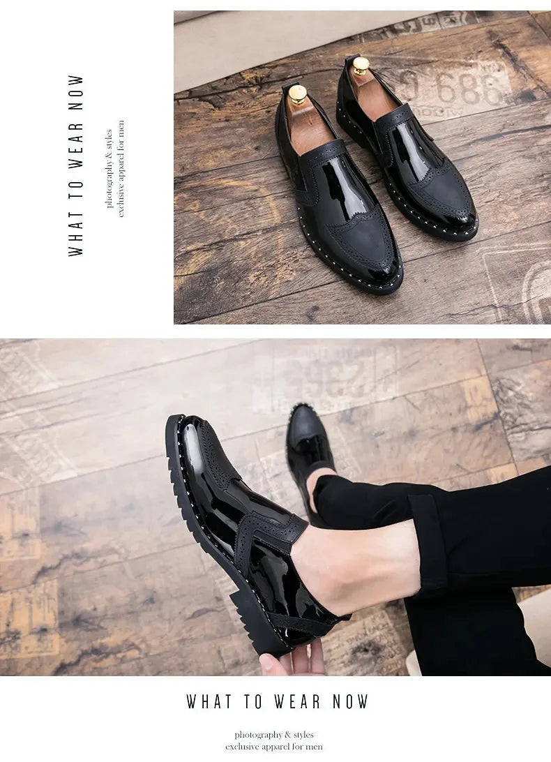 Size 38-48 Classic Men Loafers Men Casual Comfortable Fashionable Small Leather Shoes European American Elegant Brand Shoes