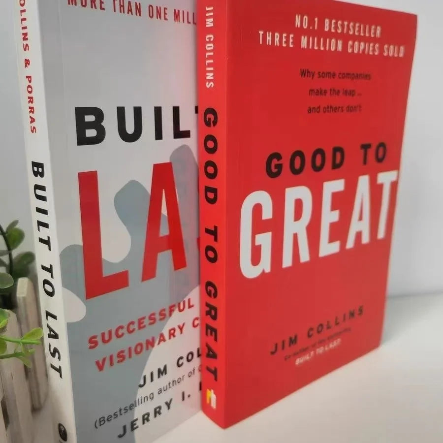 2 Books/set Jim Collins Series Books Built To Last and Good To Great Paperback Book in English