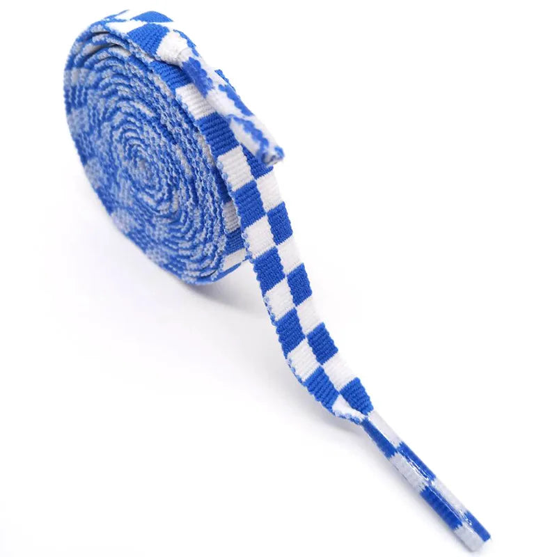 1 Pair Checkered Grid Shoelaces Super Quality Flat Shoe laces Shoelaces for Athletic Running Sneakers Shoes Boot Strings