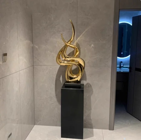 Luxury High-end Resin Electroplating Art Sculpture Decoration Home Room Statue Ornaments Office Hotel Lobby Furnishing Crafts