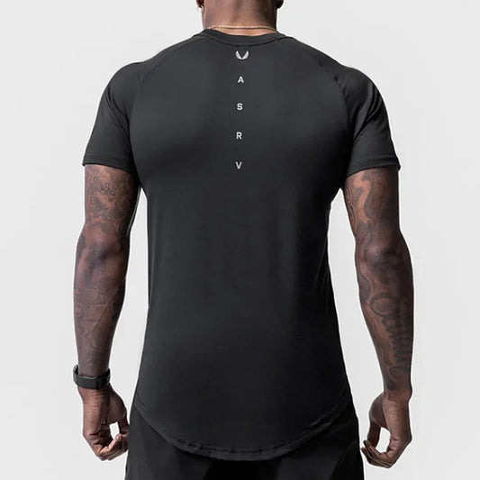 Men's Quick Dry Fitness T-Shirt Gym Running Sportswear Summer Breathable Workout Tee Bodybuilding Muscle Shirt Casual Activewear
