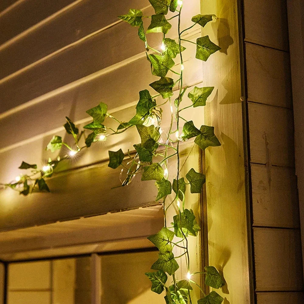 Fairy Lights 7M 50LEDS/12M 100LEDS Solar Lights Maple Leaf Waterproof Outdoor Garland Solar Lamp Christmas for Garden Decoration